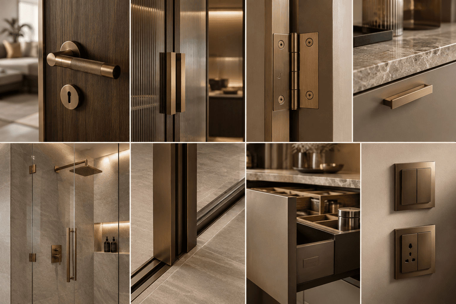 Handles · Hinges · Fittings
